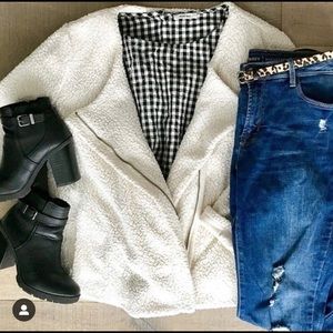 Cream Sherpa style jacket